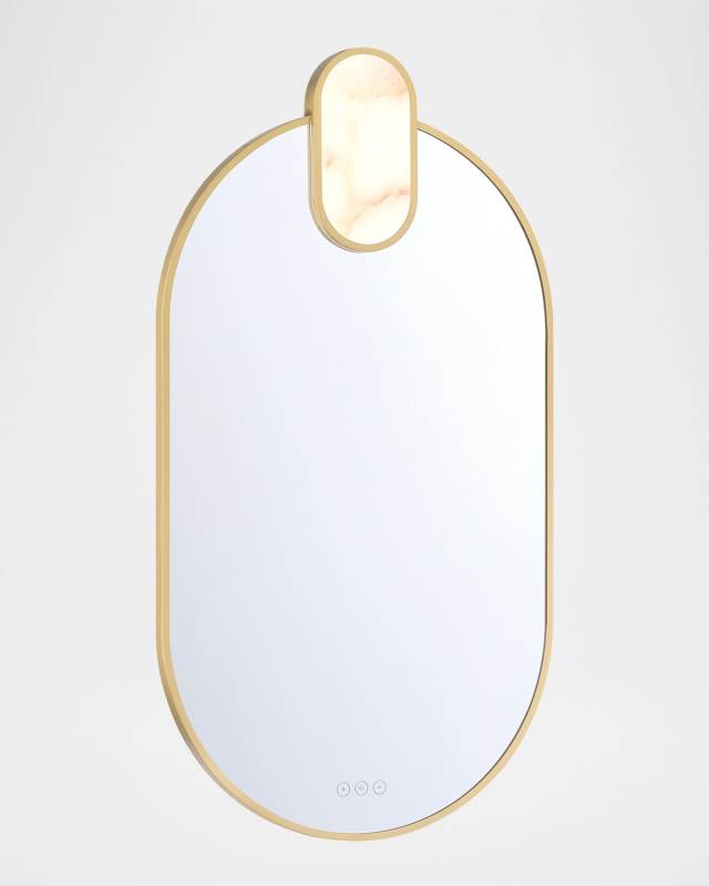 Mrissa 39" LED Lighted Mirror, Gold
